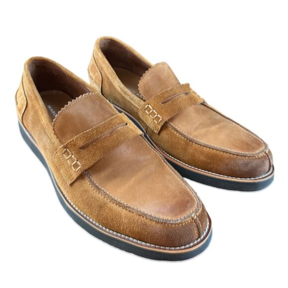 Marc Nolan Abe Nubuck Shoes Penny Loafers Slip On Shoe Size 9 - Picture 12 of 15